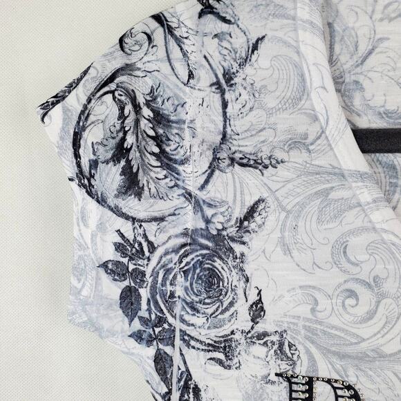 Sweet Gisele Top Size S Boston Graphic T-Shirt Tee Stud Embellished Bling NWOT - Picture 6 of 9